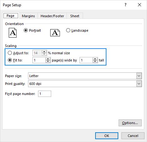 Cách khắc phục sự cố in thường gặp trong Excel